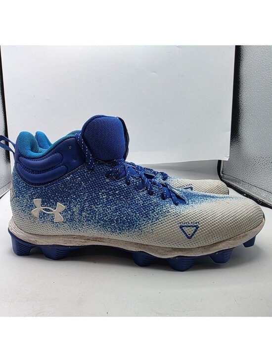 Under Armour Spotlight Franchise 2.0 Mens Size 10.5 Blue White Football Cleats
